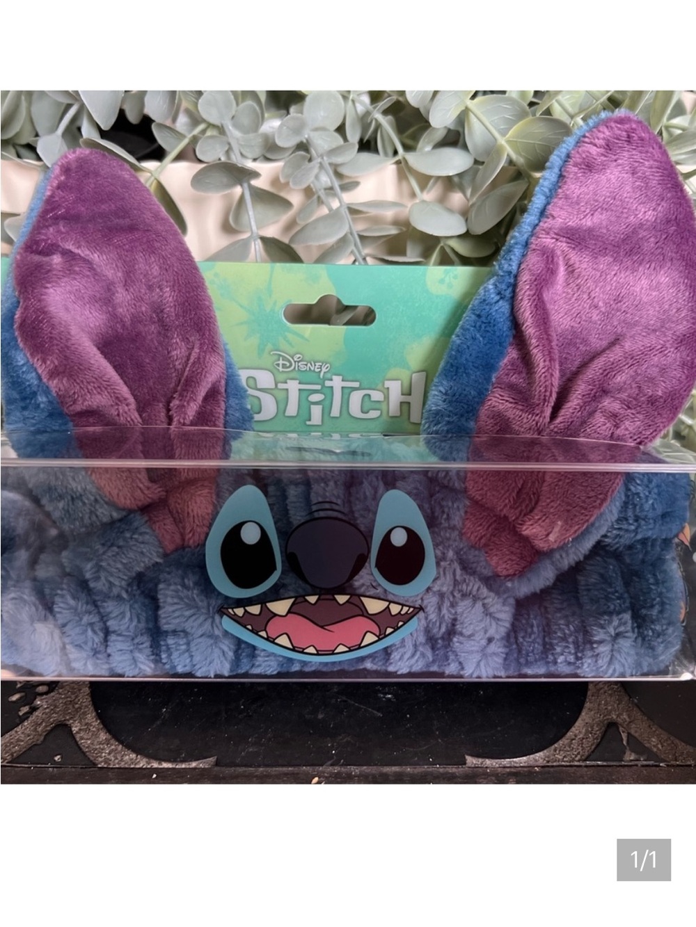 Disney Stitch Plush Ear Headband - Blue and Purple